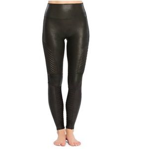SPANX Moto Faux Leather Tummy Control Leggings